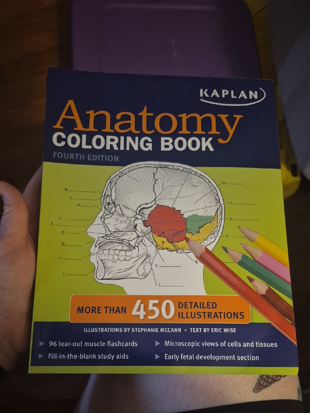 Kaplan Anatomy Coloring Book - Navy & Lime